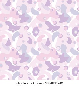 Vector Seamless Pattern with abstract forms animals like sea calf. Decorative design in style with random forms. Simple design for  wallpaper, pattern fills, web page background.