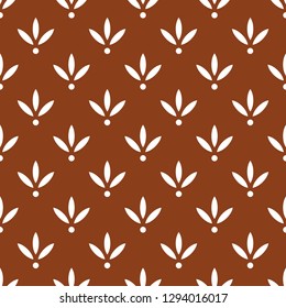 Vector seamless pattern of abstract geometric flower.