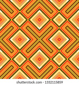 Vector seamless pattern, abstract geometric background illustration, fabric textile pattern