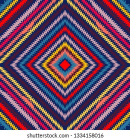 Vector seamless pattern, abstract geometric background illustration, fabric textile pattern