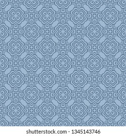 Vector Seamless Pattern With Abstract Geometric Style. Repeating Sample Figure And Line. Paper For Scrapbook