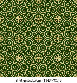 Vector Seamless Pattern With Abstract Geometric Style. Repeating Sample Figure And Line. Paper For Scrapbook