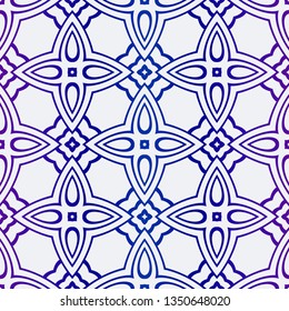 Vector Seamless Pattern With Abstract Geometric Style. Repeating Sample Figure And Line. Paper For Scrapbook
