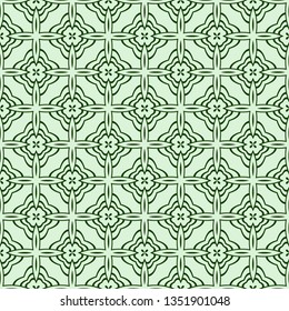 Vector Seamless Pattern With Abstract Geometric Style. Repeating Sample Figure And Line. For Modern Interiors Design, Wallpaper, Textile Industry