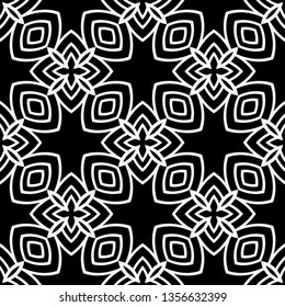 Vector Seamless Pattern With Abstract Geometric Style. Repeating Sample Figure And Line. For Modern Interiors Design, Wallpaper, Textile Industry