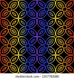 Vector Seamless Pattern With Abstract Geometric Style. Repeating Sample Figure And Line. For Modern Interiors Design, Wallpaper, Textile Industry