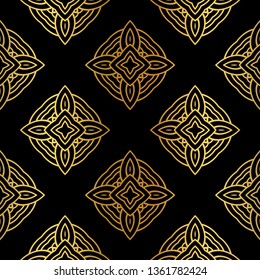 Vector Seamless Pattern With Abstract Geometric Style. Repeating Sample Figure And Line. Paper For Scrapbook