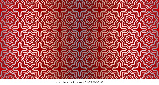 Vector Seamless Pattern With Abstract Geometric Style. Repeating Sample Figure And Line. Paper For Scrapbook. Silver red color.