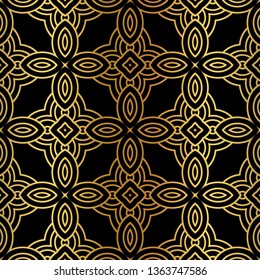 Vector Seamless Pattern With Abstract Geometric Style. Repeating Sample Figure And Line. Paper For Scrapbook