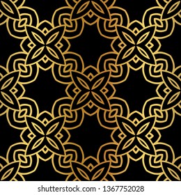 Vector Seamless Pattern With Abstract Geometric Style. Repeating Sample Figure And Line. For Modern Interiors Design, Wallpaper, Textile Industry
