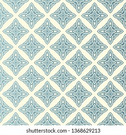 Vector Seamless Pattern With Abstract Geometric Style. Repeating Sample Figure And Line. Paper For Scrapbook