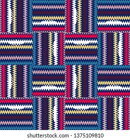 Vector seamless pattern, abstract geometric background illustration, fabric textile pattern
