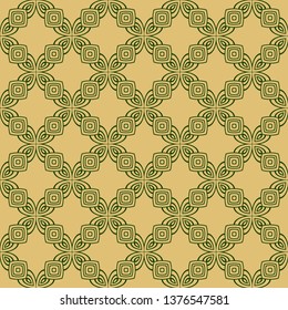 Vector Seamless Pattern With Abstract Geometric Style. Repeating Sample Figure And Line. For Modern Interiors Design, Wallpaper, Textile Industry