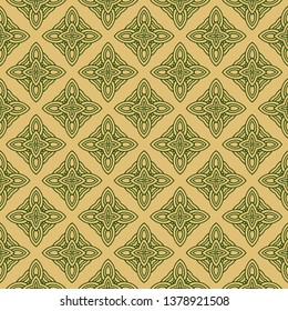 Vector Seamless Pattern With Abstract Geometric Style. Repeating Sample Figure And Line. For Modern Interiors Design, Wallpaper, Textile Industry