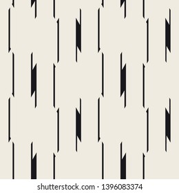 Vector seamless pattern. Abstract geometric shapes background in black and white. Vector ethnic style grungy texture
