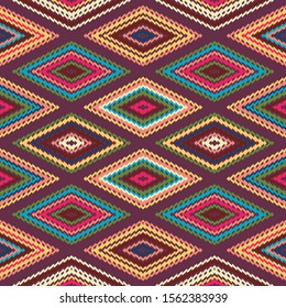 Vector seamless pattern, abstract geometric background illustration, fabric textile pattern
