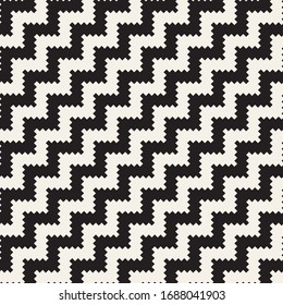 Vector seamless pattern. Abstract geometric background. Stylish ethnic design with zigzag diagonal lines.