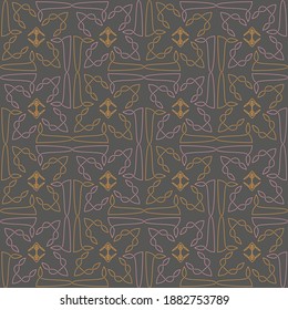 Vector seamless pattern. Abstract geometric shape. In style - knot.