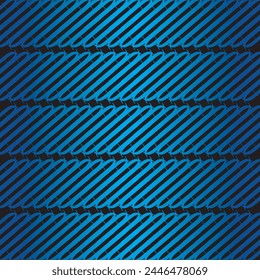 Vector seamless pattern. Abstract geometric background. Black and blue texture.