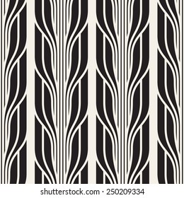 Vector seamless pattern. Abstract geometric background. Linear monochrome grid