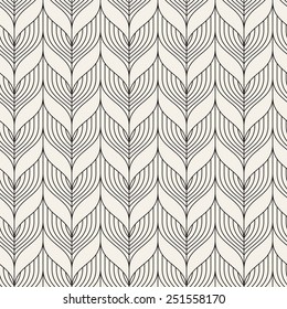 Vector seamless pattern. Abstract geometric background. Linear monochrome grid