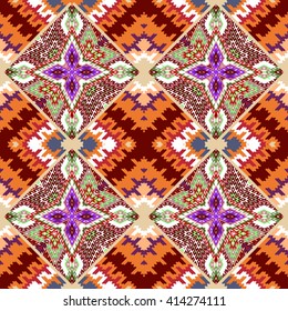 Vector seamless  pattern, abstract geometric background illustration,  fabric textile pattern