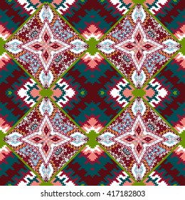 Vector seamless  pattern, abstract geometric background illustration,  fabric textile pattern