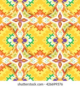 Vector seamless  pattern, abstract geometric background illustration,  fabric textile pattern