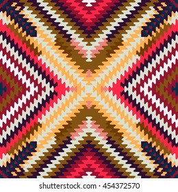 Vector seamless pattern, abstract geometric background illustration, fabric textile illustration