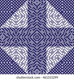 Vector seamless pattern, abstract geometric background illustration, fabric textile pattern