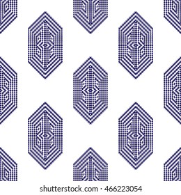 Vector seamless pattern, abstract geometric background illustration, fabric textile pattern