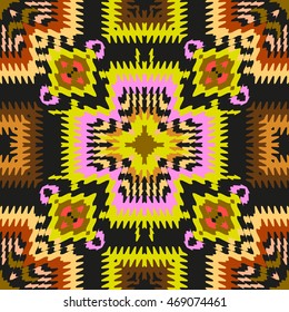 Vector seamless pattern, abstract geometric background illustration, fabric textile illustration