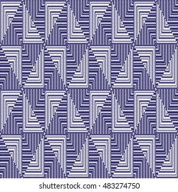 Vector seamless pattern, abstract geometric background illustration, fabric textile pattern