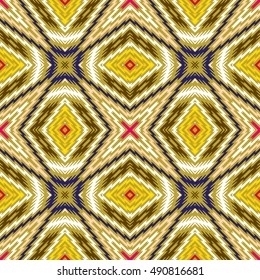 Vector seamless pattern, abstract geometric background illustration, fabric textile, ethnic ornament