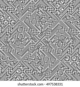 Vector seamless pattern, abstract geometric background illustration, fabric textile pattern