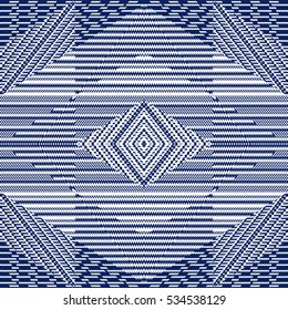 Vector seamless pattern, abstract geometric background illustration, fabric textile pattern