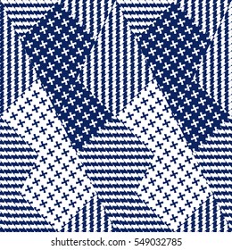Vector seamless pattern, abstract geometric background illustration, fabric textile pattern