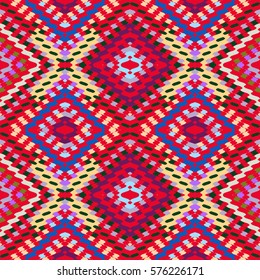 Vector seamless pattern, abstract geometric background illustration, fabric textile pattern