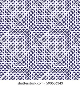 Vector seamless pattern, abstract geometric background illustration, fabric textile pattern