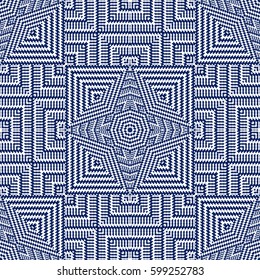 Vector seamless pattern, abstract geometric background illustration, fabric textile pattern