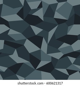 Vector Seamless Pattern. Abstract Geometric Blue Camouflage.