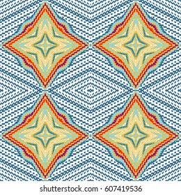 Vector seamless pattern, abstract geometric background illustration, fabric textile pattern