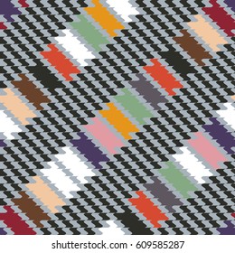 Vector seamless pattern, abstract geometric background illustration, fabric textile pattern