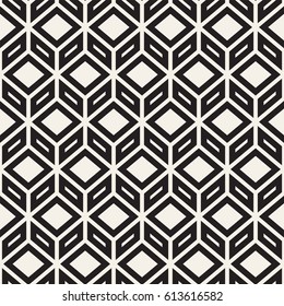 Vector Seamless Pattern. Abstract Geometric Background Design. Stylish Lattice Texture