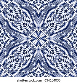 Vector seamless pattern, abstract geometric background illustration, fabric textile pattern