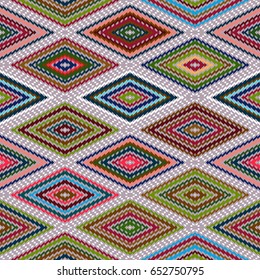 Vector seamless pattern, abstract geometric background illustration, fabric textile pattern