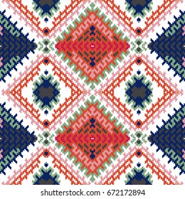 Vector seamless pattern, abstract geometric background illustration, fabric textile pattern