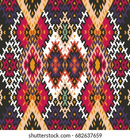 Vector seamless pattern, abstract geometric background illustration, fabric textile pattern