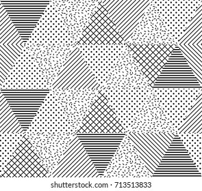 Vector Seamless Pattern Abstract Geometric Black Stock Vector (Royalty ...