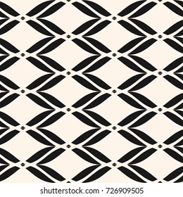 Vector seamless pattern. Abstract geometric monochrome background with curved shapes, elegant mesh texture. Art deco style. Stylish graphic design for decor, fabric, textile, cloth, furniture, pillows